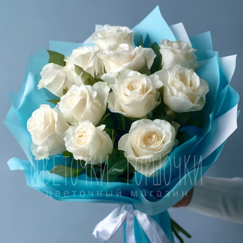 Белые розы &laquo;Тишина зимы&raquo;