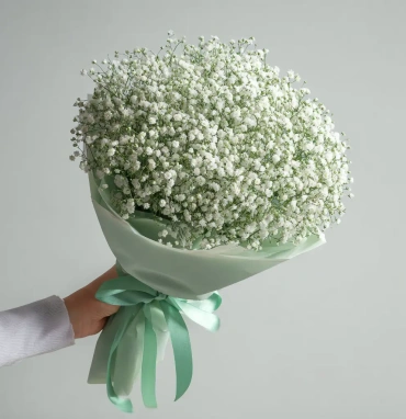 Монобукет из гипсофилы «Молочная вуаль»
