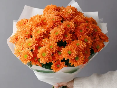 Монобукет из хризантем «Осенний привет»