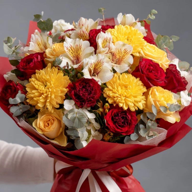 Букет с хризантемами &laquo;Ранняя осень&raquo;