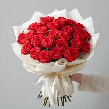 Красные розы «Огненное сердце»